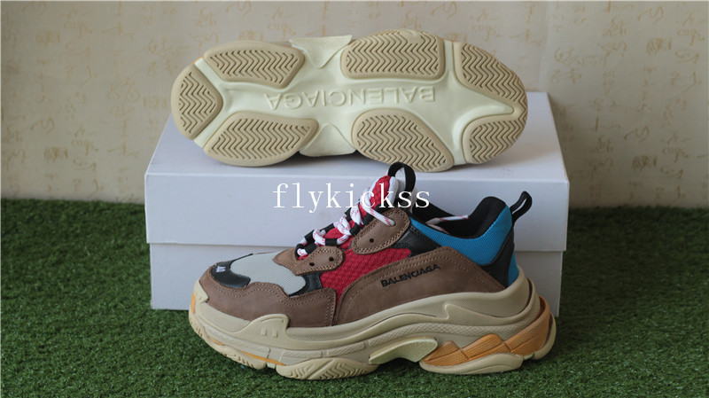 Balenciaga 2017 Fall Winter Triple-S Brown Red Blue